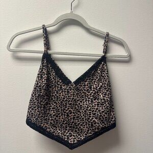 Edikted Leopard Print Crop Tank Top